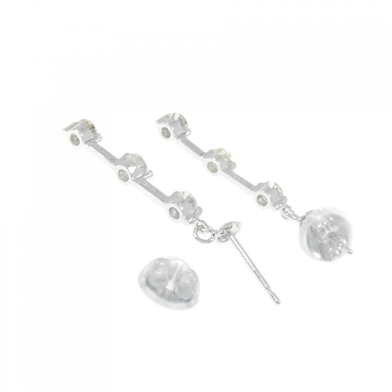 K18WG ダイヤモンド ピアス 0.50CT