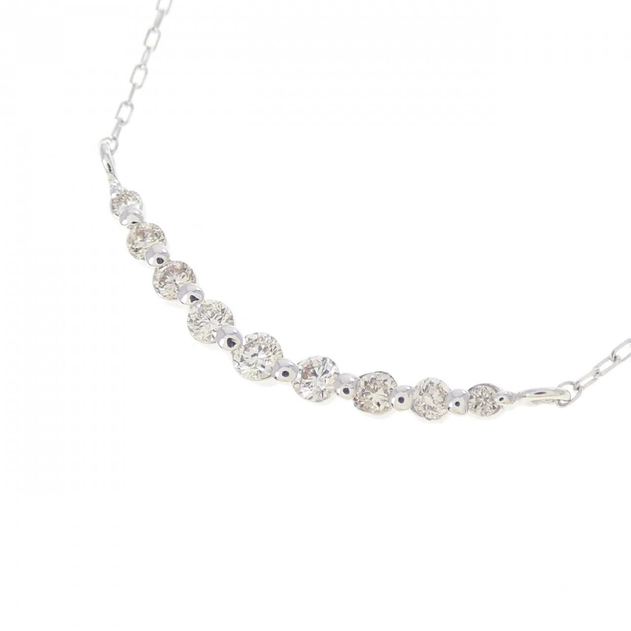 K18WG ダイヤモンド ネックレス 0.10CT