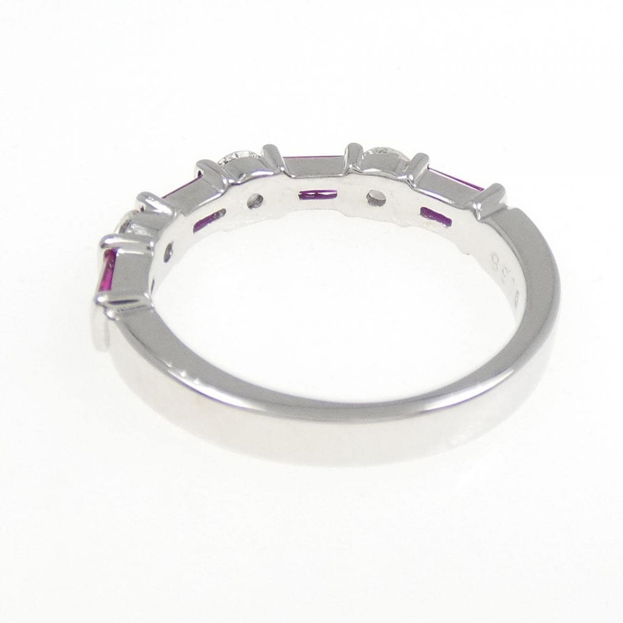 K18WG ルビー リング 0.50CT