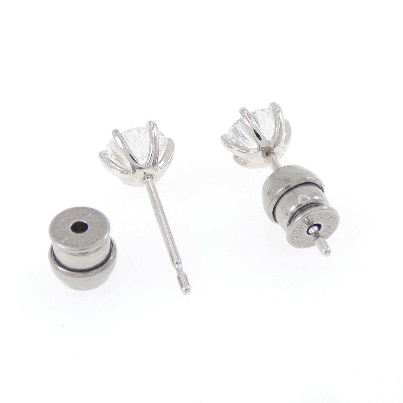 【リメイク】PT900/ST ダイヤモンド ピアス 0.500CT 0.509CT D-E VS1 VG-GOOD