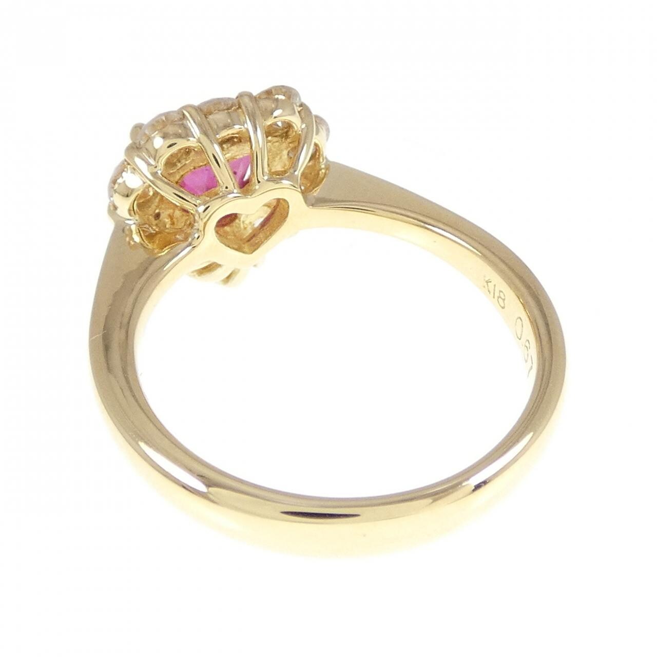 K18YG  ルビー リング 1.00CT