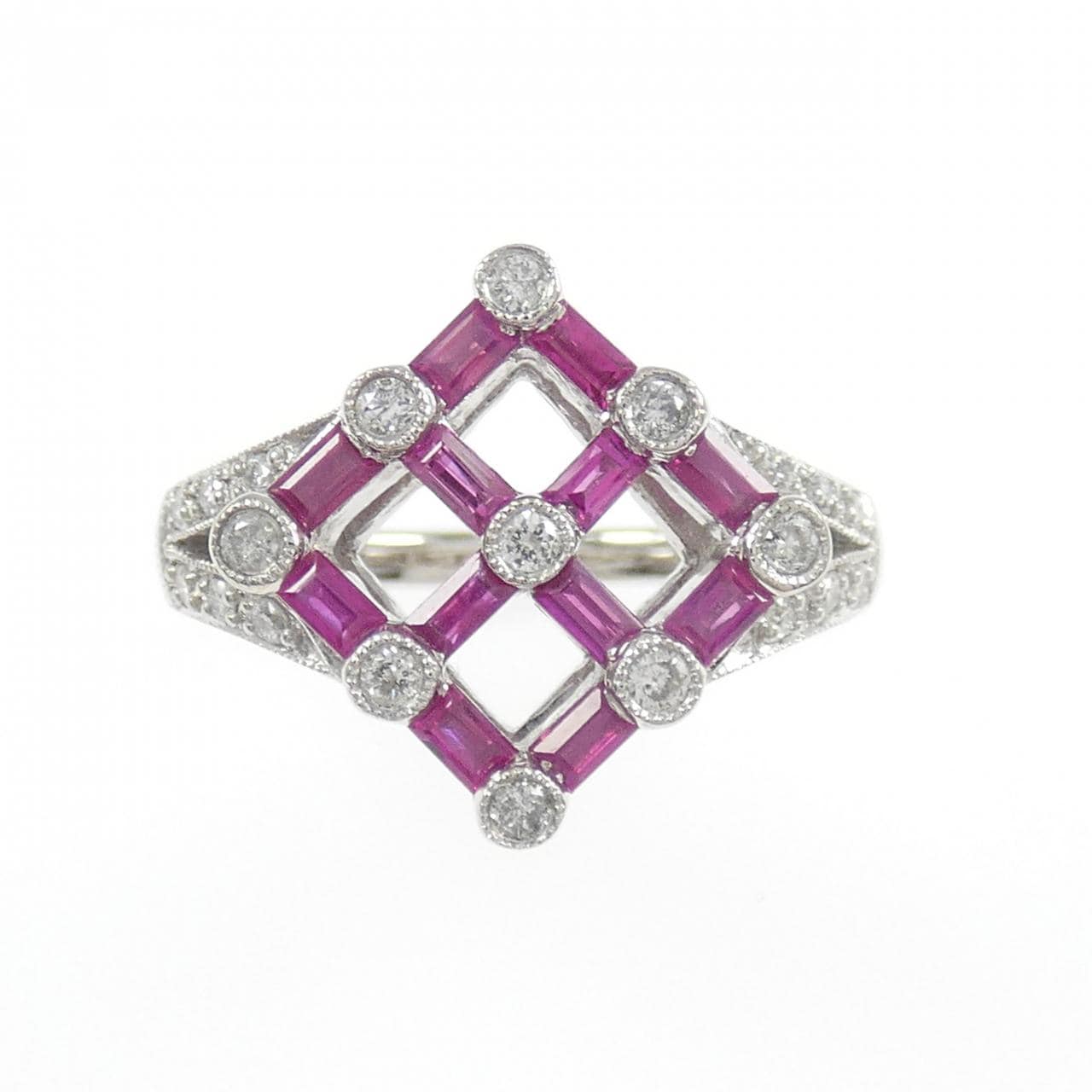 K18WG ruby ring 0.70CT