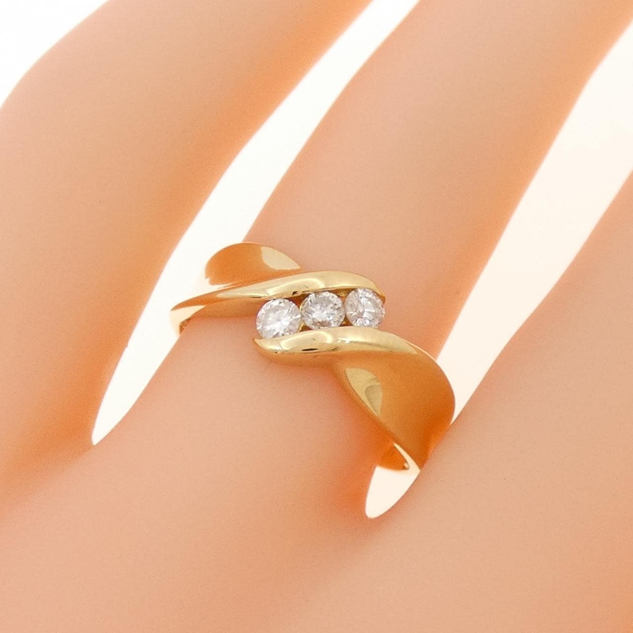 K18YG ダイヤモンド リング 0.19CT