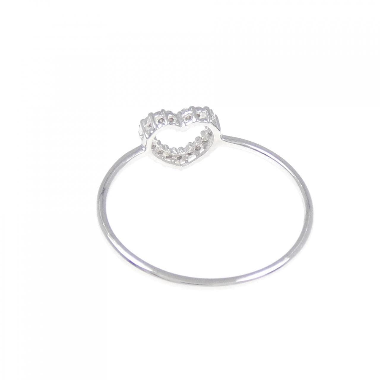 K10WG Heart Diamond Ring 0.07CT