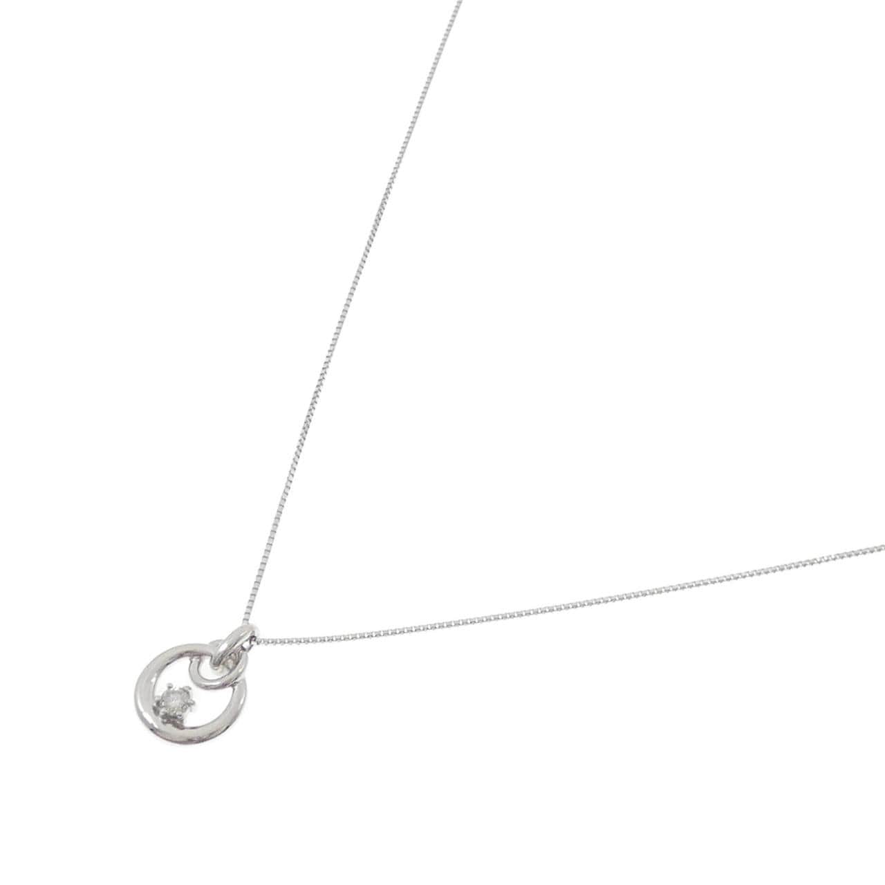 K18WG ダイヤモンド ネックレス 0.10CT