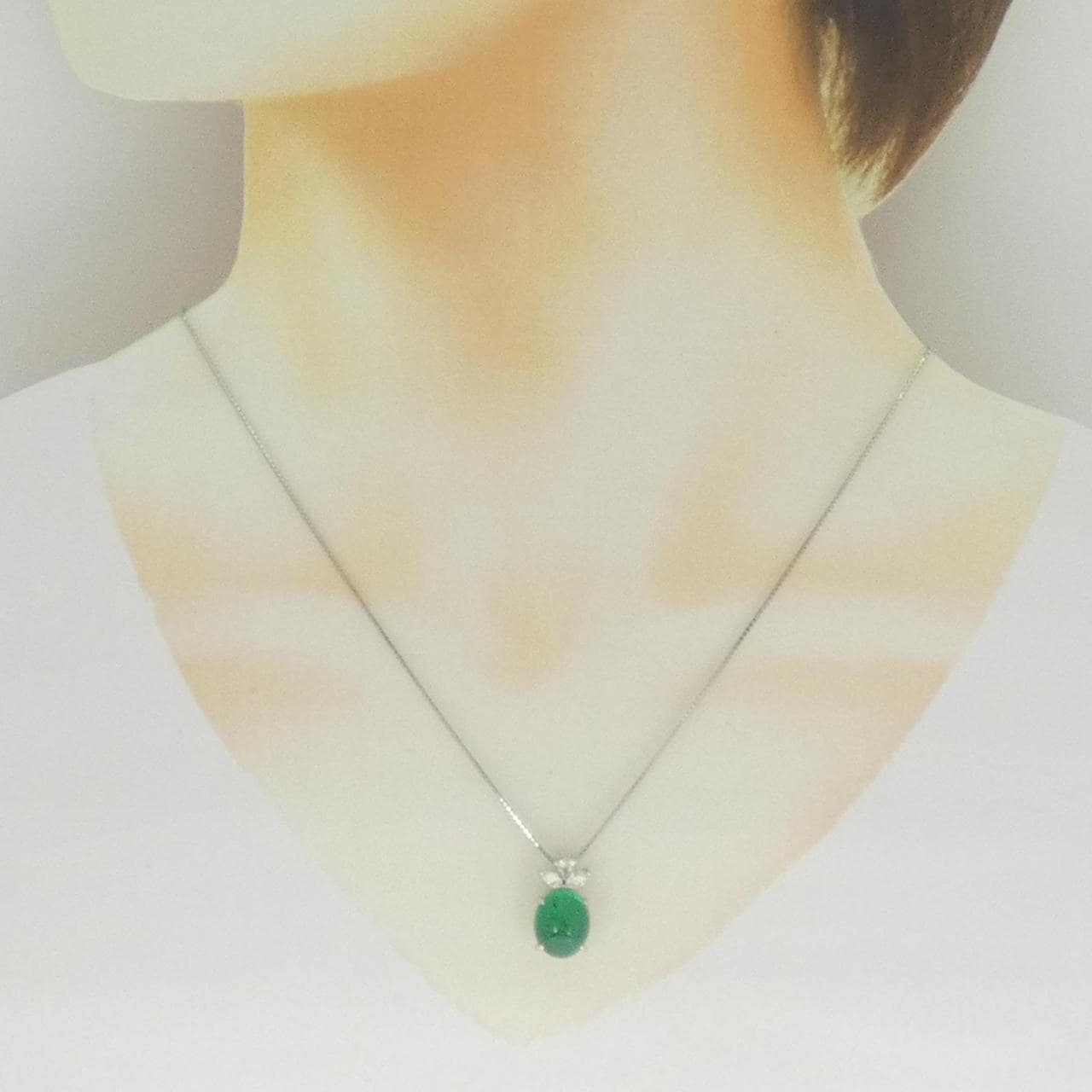 PT900/PT850 エメラルド ネックレス 4.94CT