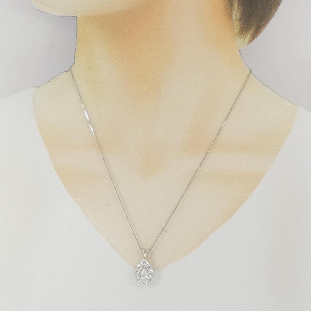PT900/PT850 ダイヤモンド ネックレス 0.452CT