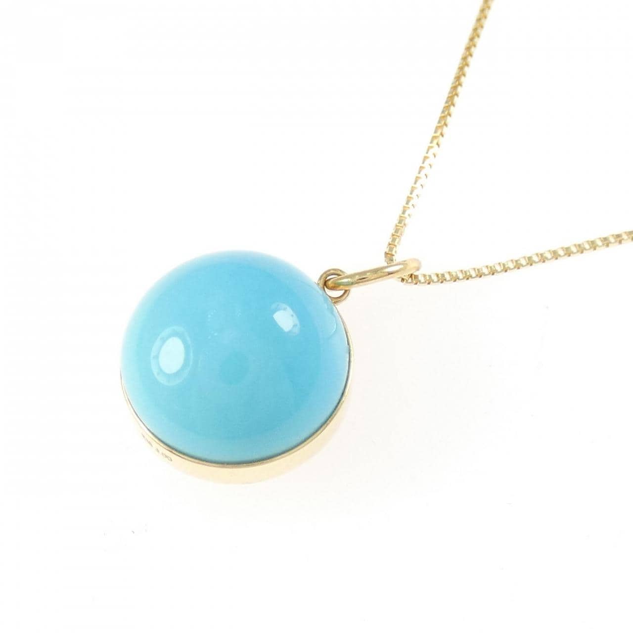 K18YG ターコイズ ネックレス 3.00CT