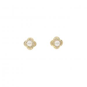 K18YG フラワー アコヤパール ピアス 3mm