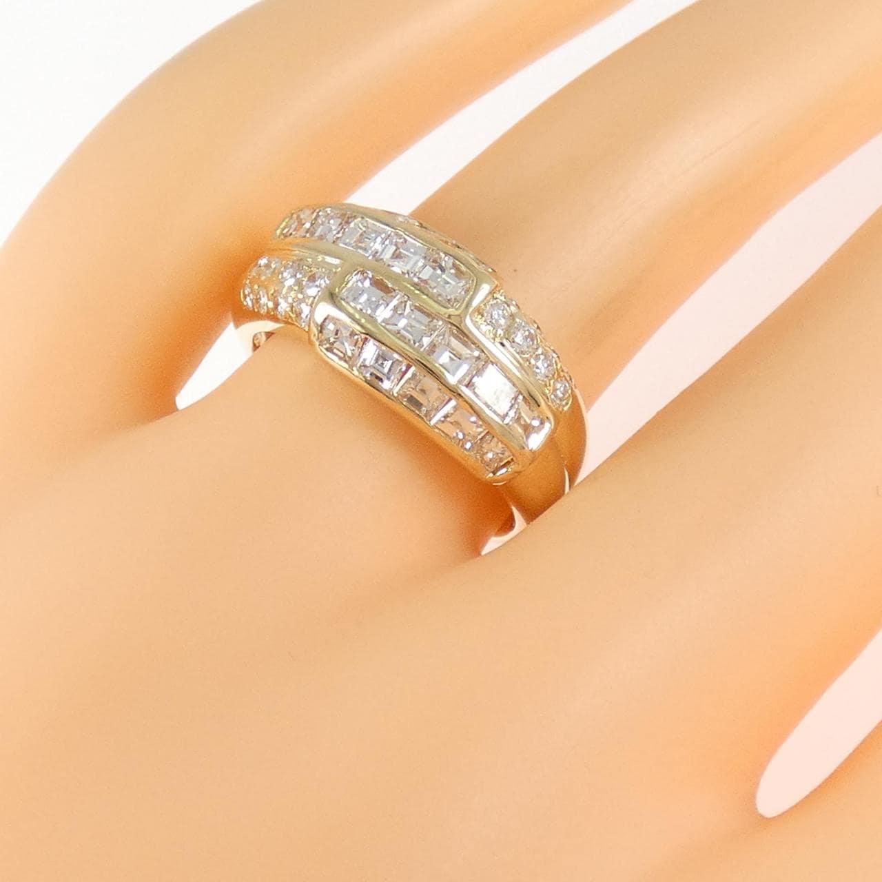 K18YG ダイヤモンド リング 1.60CT