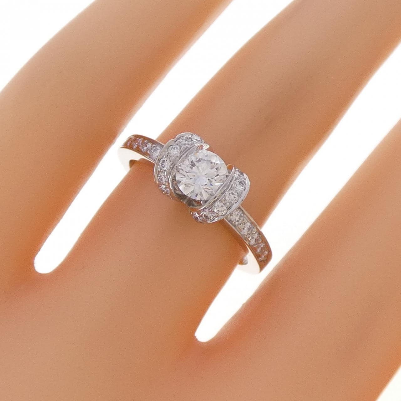 ティファニー リボン リング 0.42CT