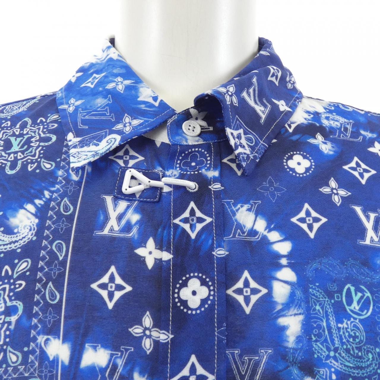 ルイヴィトン LOUIS VUITTON モノグラムバンダナフックディテールロングスリーブシャツ HNS08WN08 シャツ