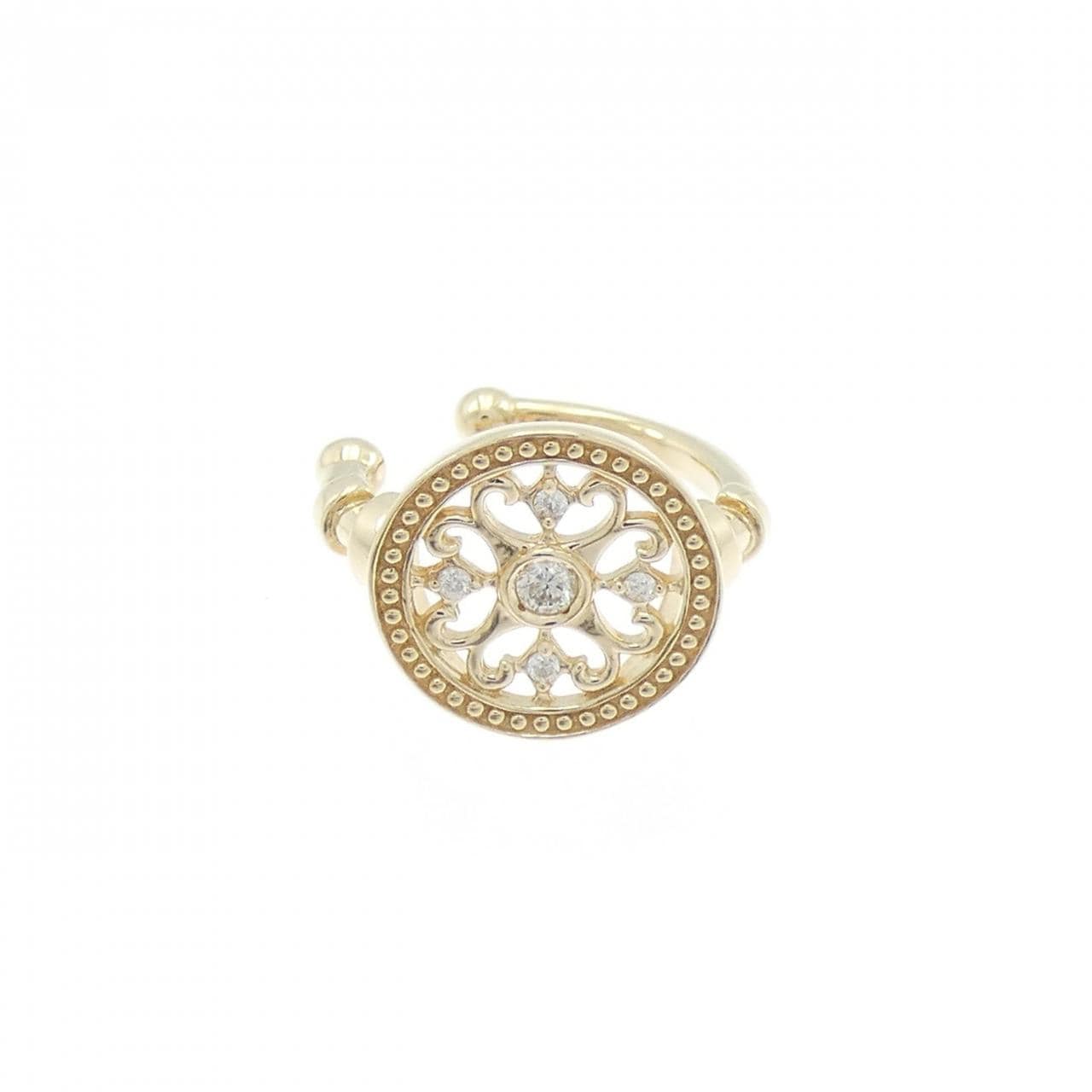 K10YG ダイヤモンド イヤーカフ 片耳