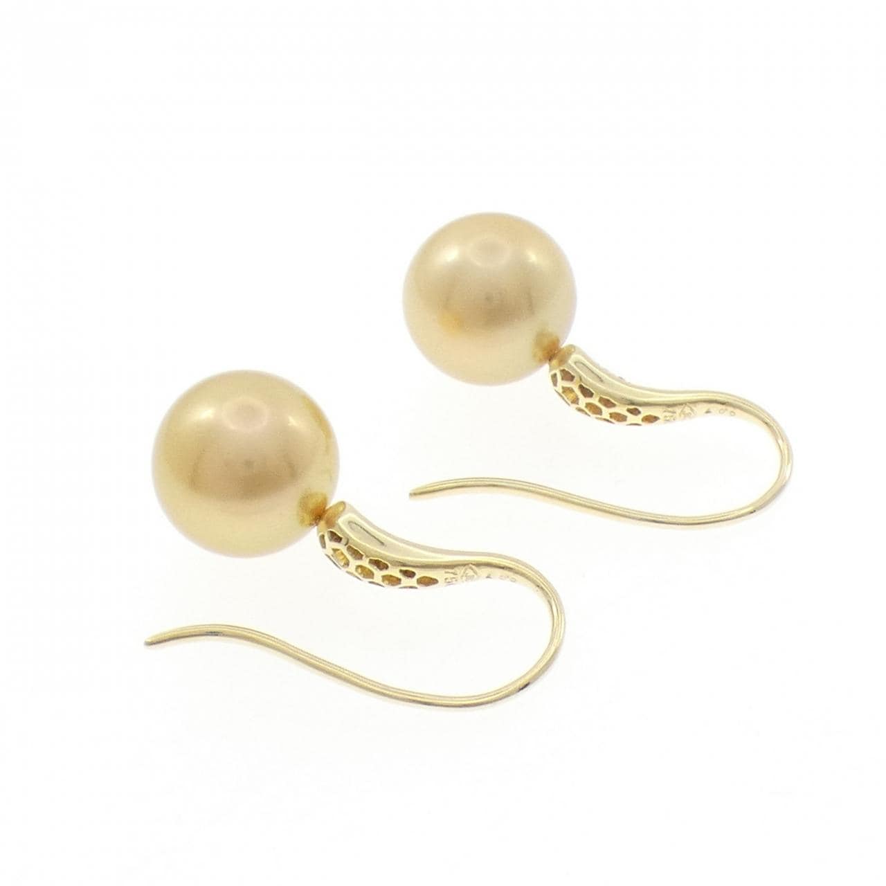 750YG 白蝶パール ピアス 12mm