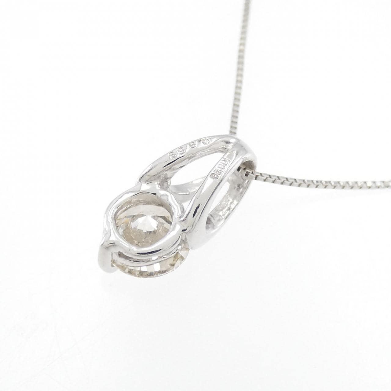 K18WG ダイヤモンド ネックレス 0.853CT