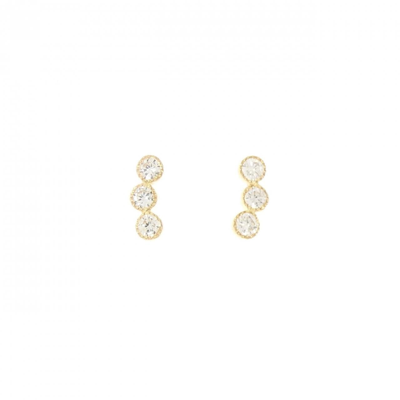 【リメイク】K18YG ダイヤモンド ピアス 0.20CT
