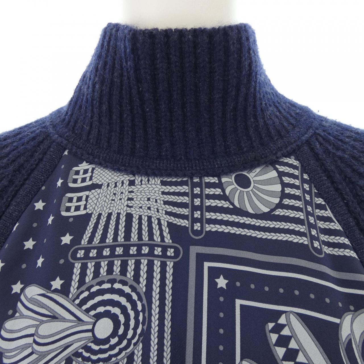 エルメス HERMES 馬のリボン飾り、ツイルレーヌ *07-7754 ニット