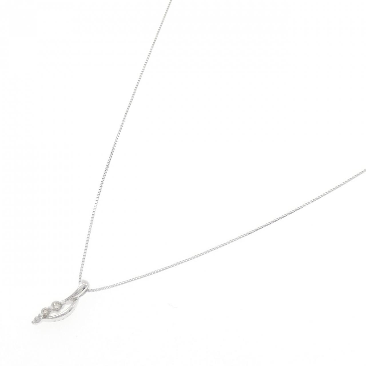 K18WG ダイヤモンド ネックレス 0.06CT