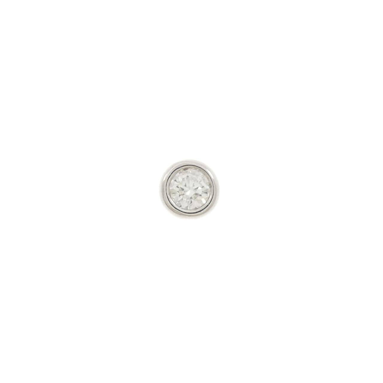 K18WG ダイヤモンド ピアス 0.10CT 片耳