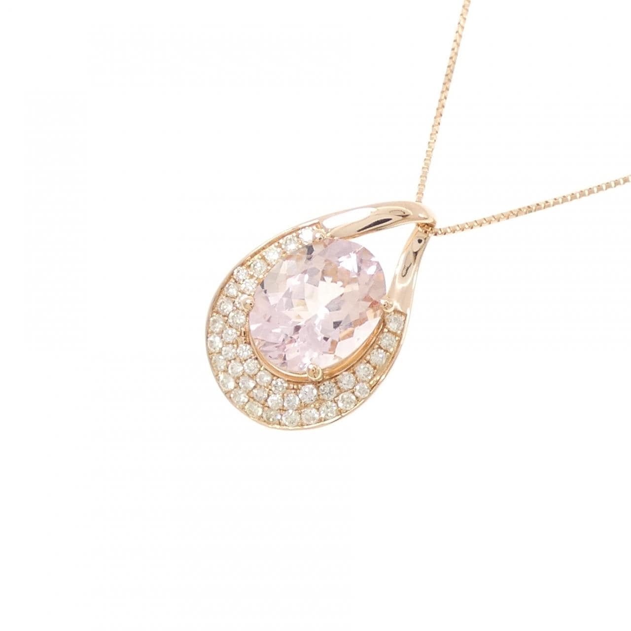 K18PG モルガナイト ネックレス 2.15CT