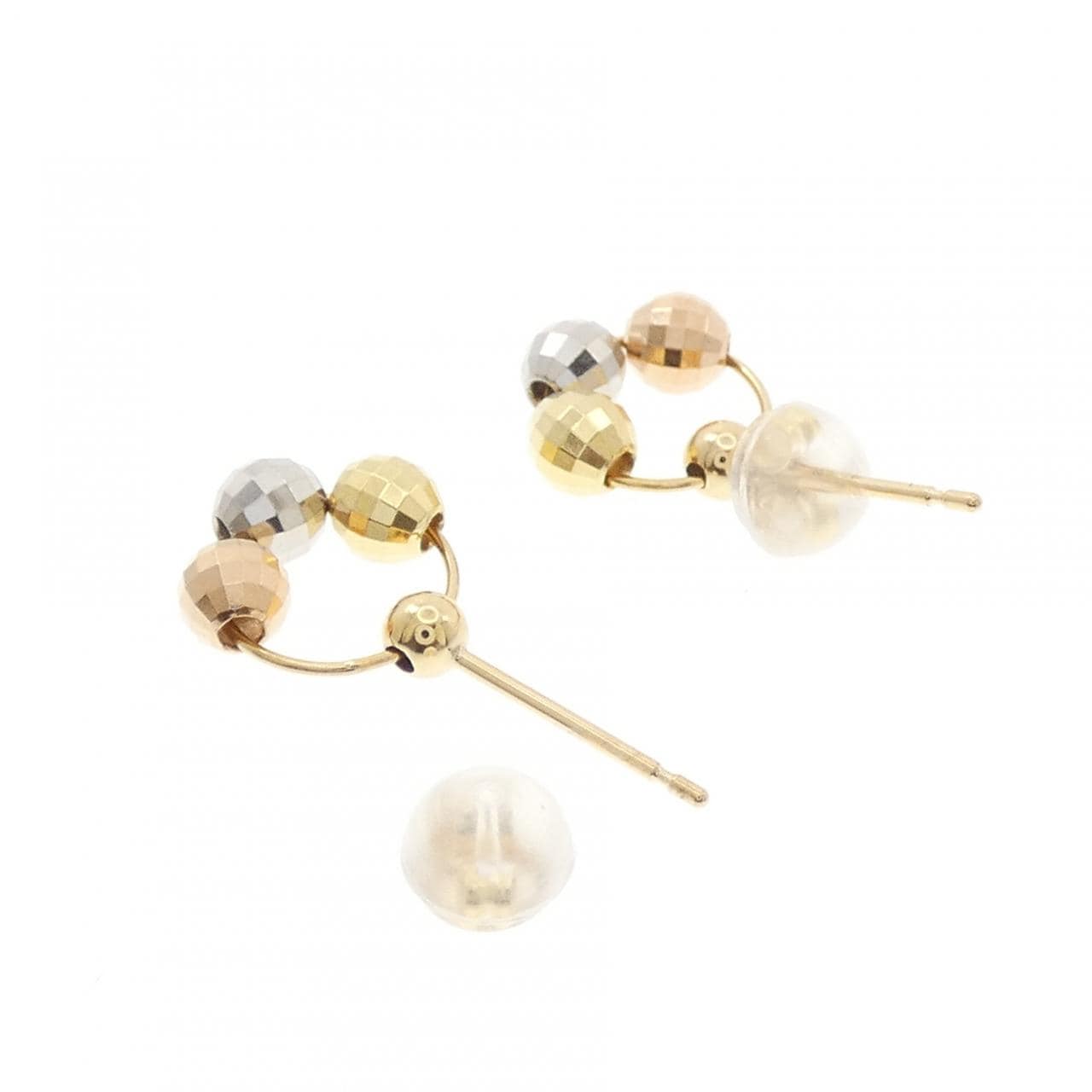 K18スリーカラー ピアス