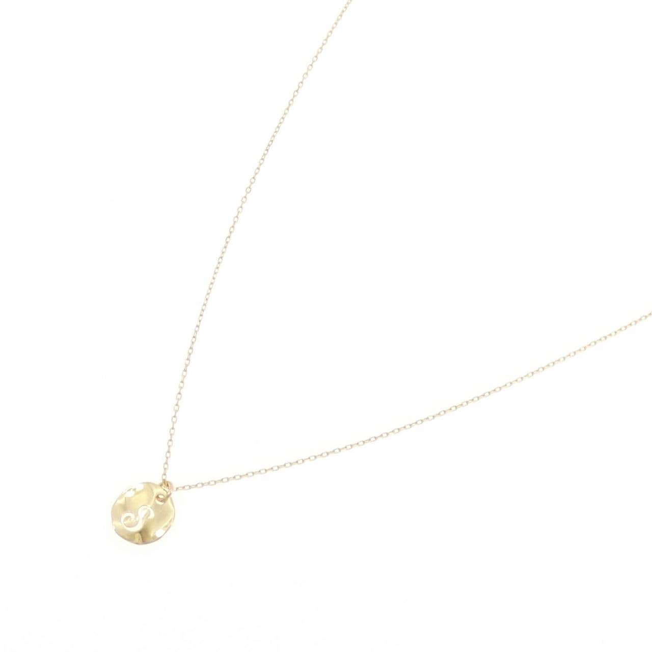 K18YG イニシャルS ネックレス