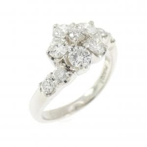 PT900 フラワー ダイヤモンド リング 0.70CT