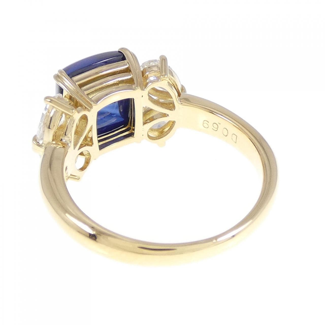 750YG Sapphire Ring 4.12CT