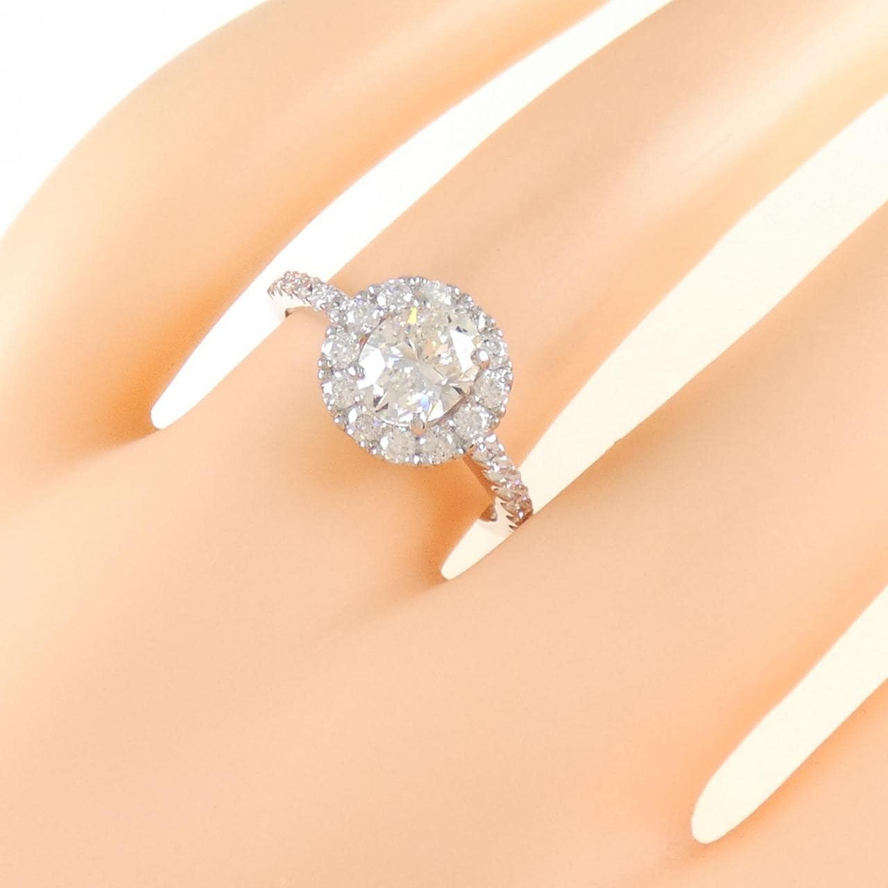 PT900 Diamond Ring 1.012CT K VS2 Oval Cut