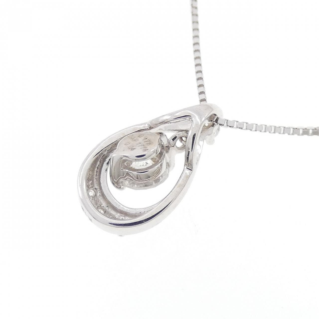 K18WG/K14WG ダイヤモンド ネックレス 0.172CT