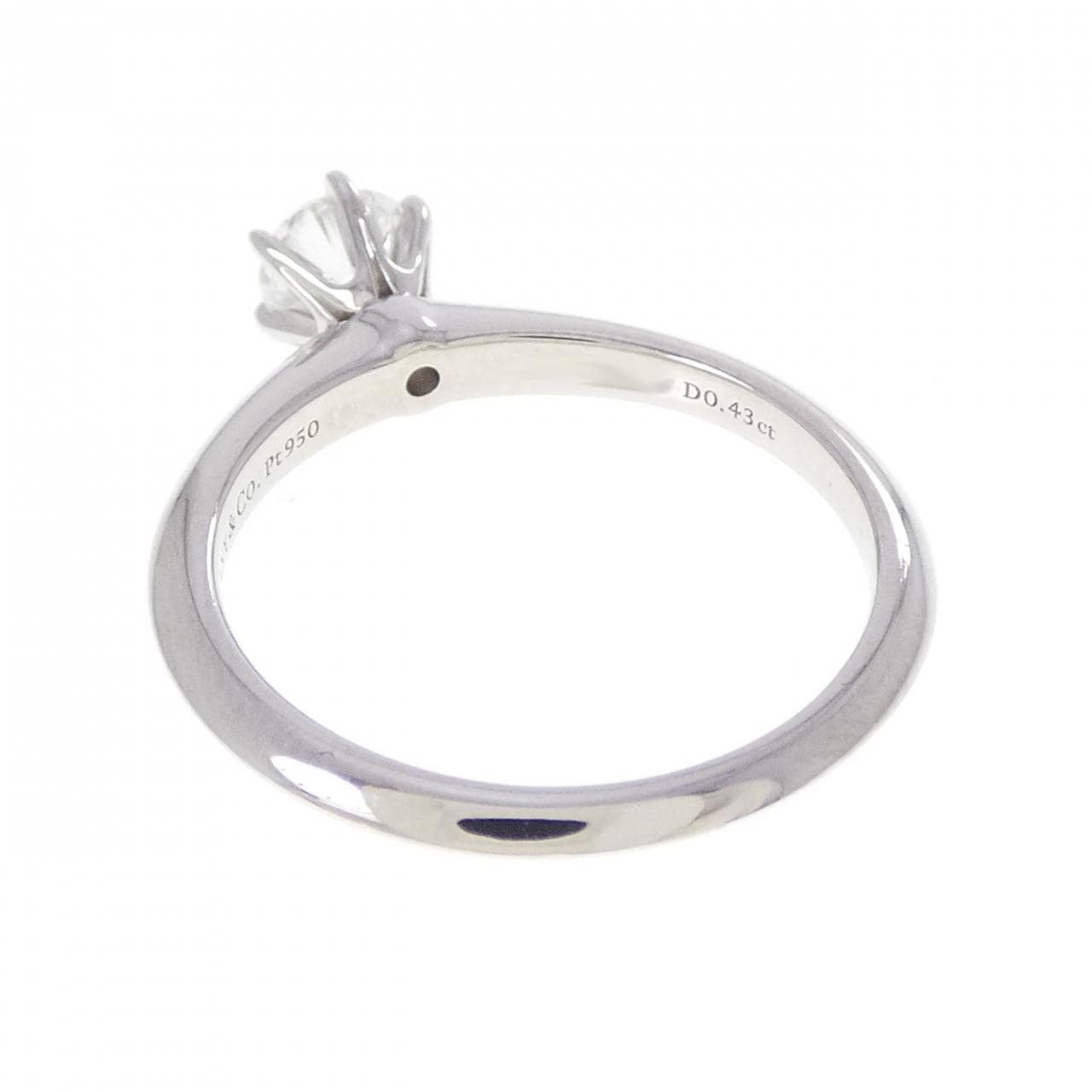 ティファニー クラシックソリティア リング 0.43CT F VS2 3EXT