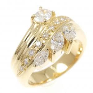 K18YG ダイヤモンド リング 0.774CT