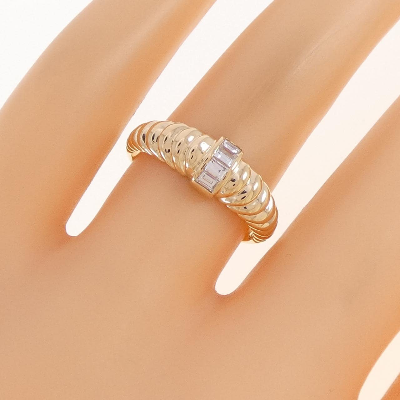 K18YG ダイヤモンド リング 0.17CT