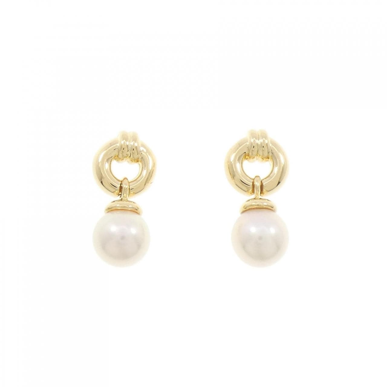 K18YG アコヤパール ピアス 7.3mm