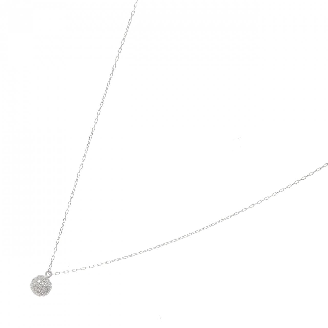 K18WG ダイヤモンド ネックレス 0.30CT