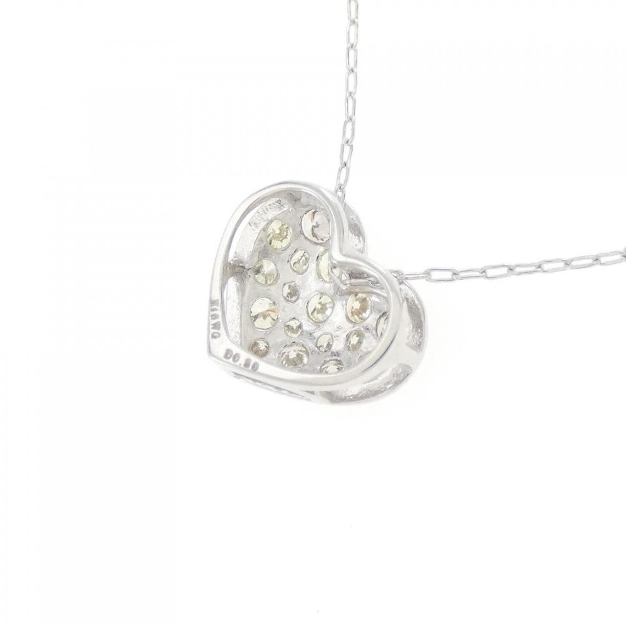 K18WG heart Diamond necklace 0.30CT