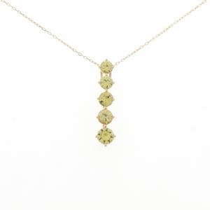 K18YG グリーンガーネット ネックレス 1.20CT