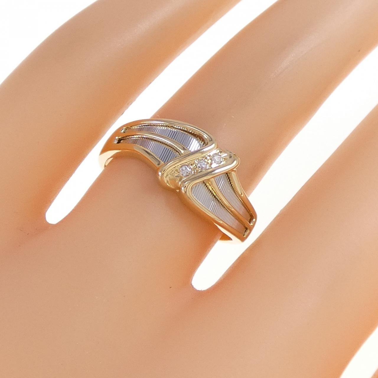 K18YG/PT900 Diamond Ring 0.01CT