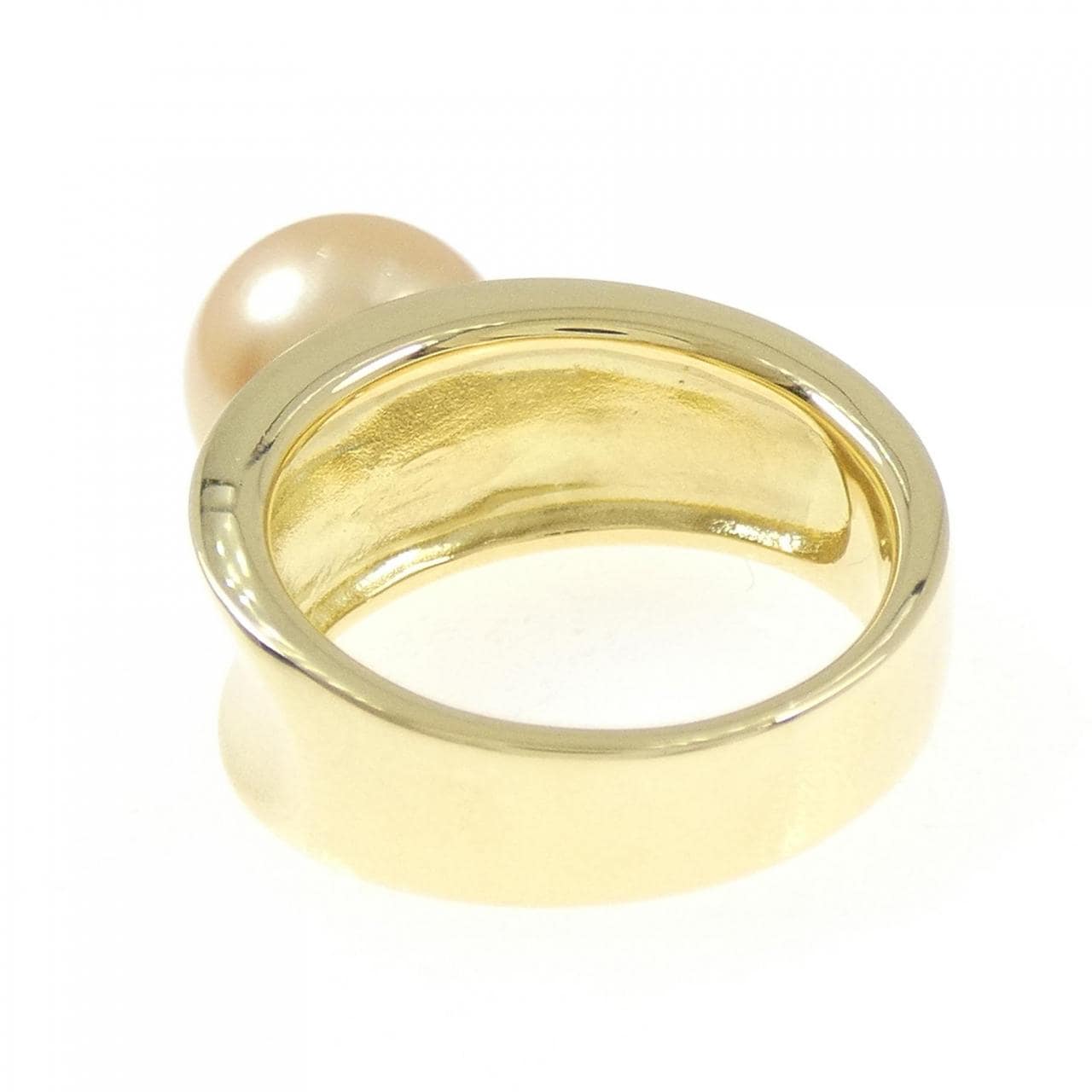 K18YG白蝶珍珠戒指10mm