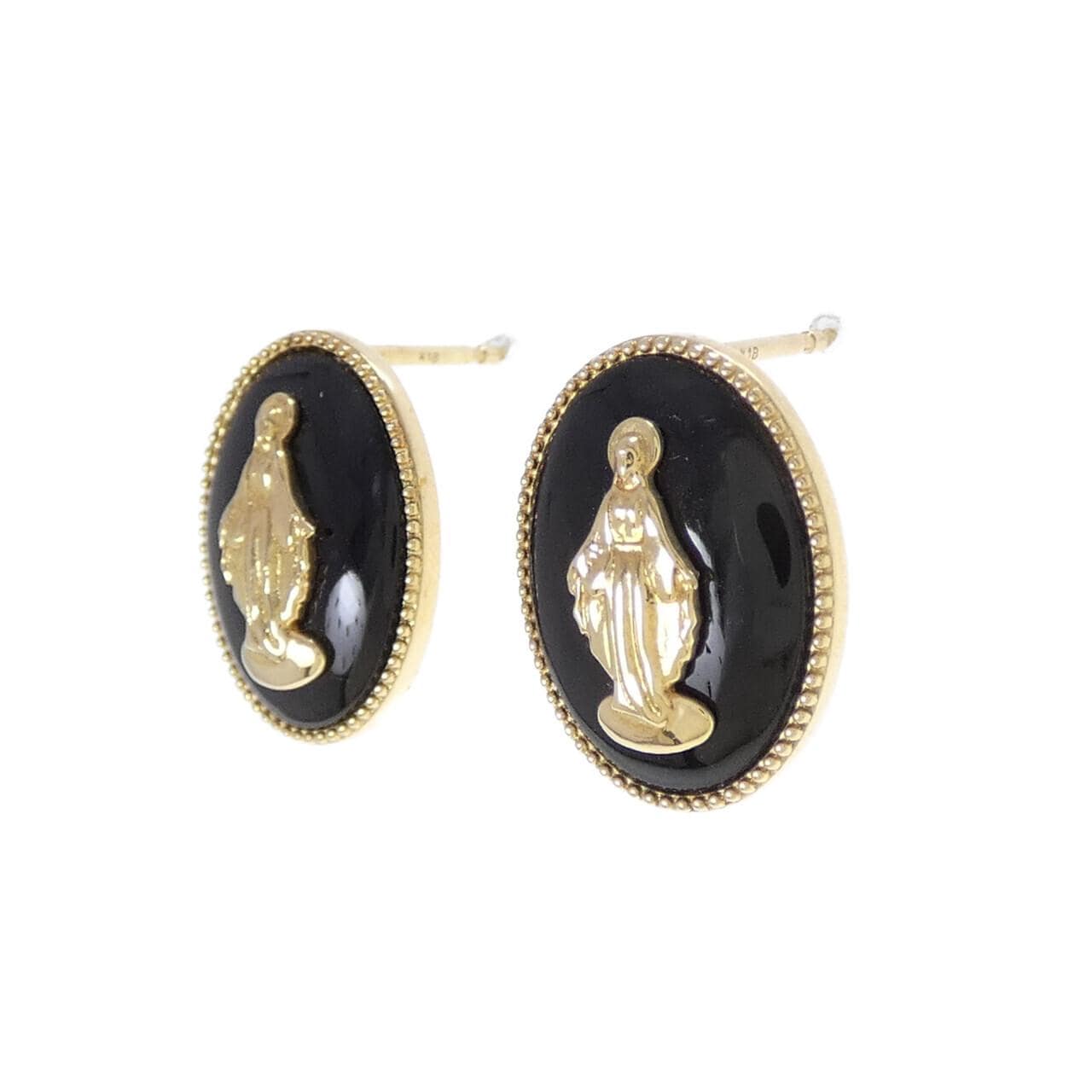 【新品】K18YG オニキス ピアス