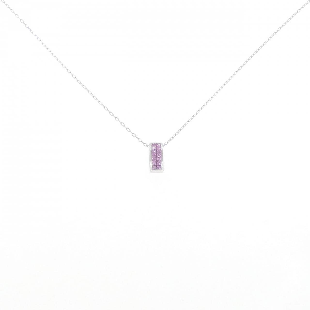 K18WG サファイヤ ネックレス 0.35CT