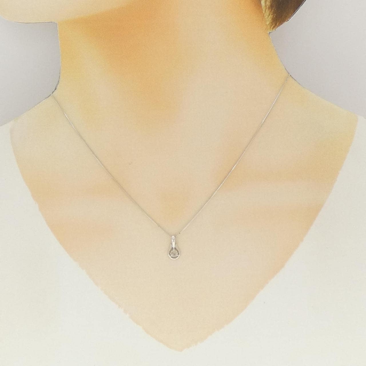 K10WG ダイヤモンド ネックレス 0.08CT