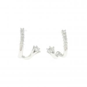 K18WG ダイヤモンド ピアス 0.20CT