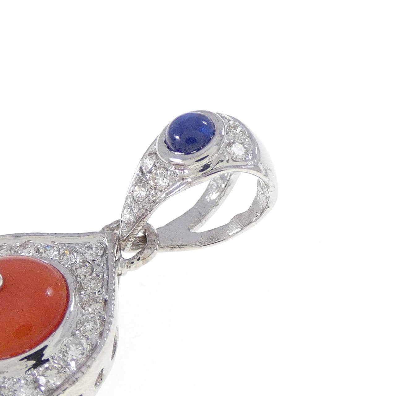 750WG カラーストーン ペンダント