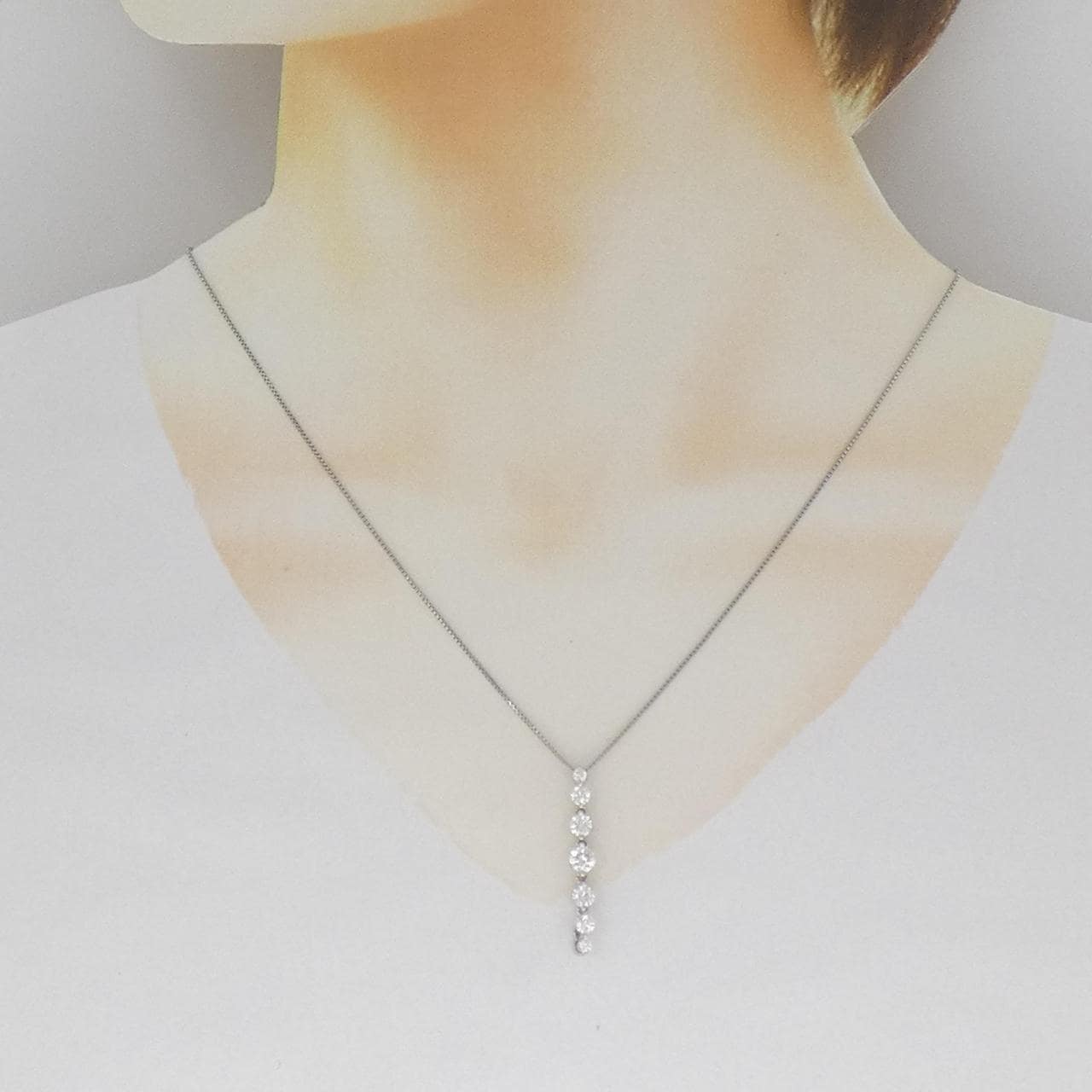 PT900/PT850 ダイヤモンド ネックレス 0.339CT