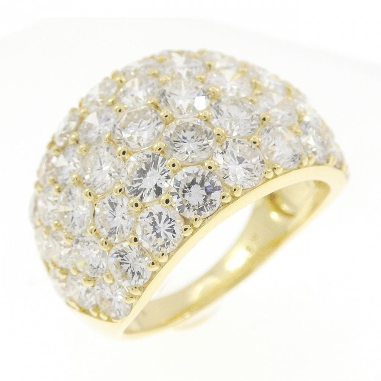 K18YG パヴェ ダイヤモンド リング 5.29CT