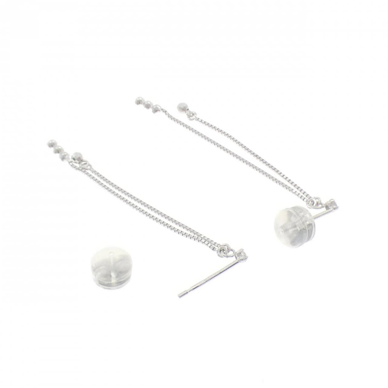 K14WG ダイヤモンド ピアス