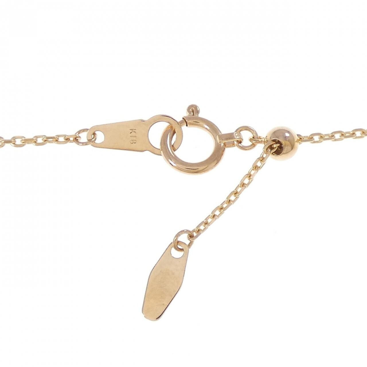 K18PG/K18WG フラワー ダイヤモンド ネックレス 0.01CT