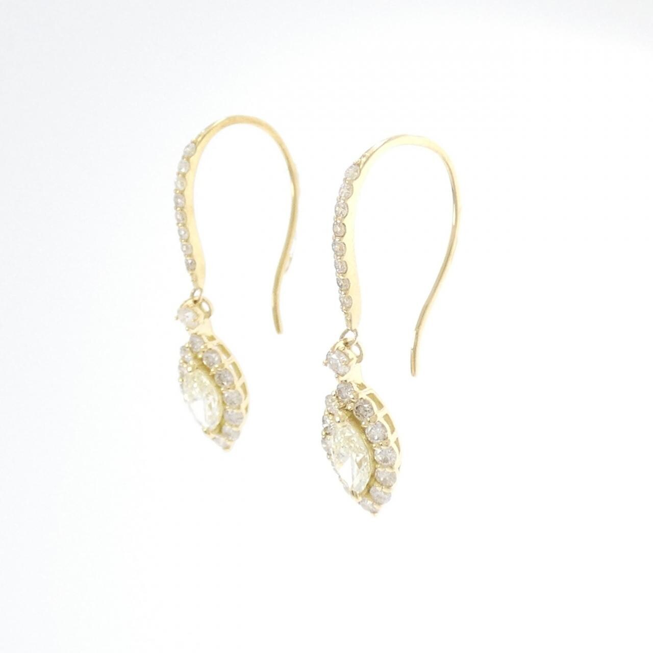 [BRAND NEW] K18YG Diamond earrings 1.00CT