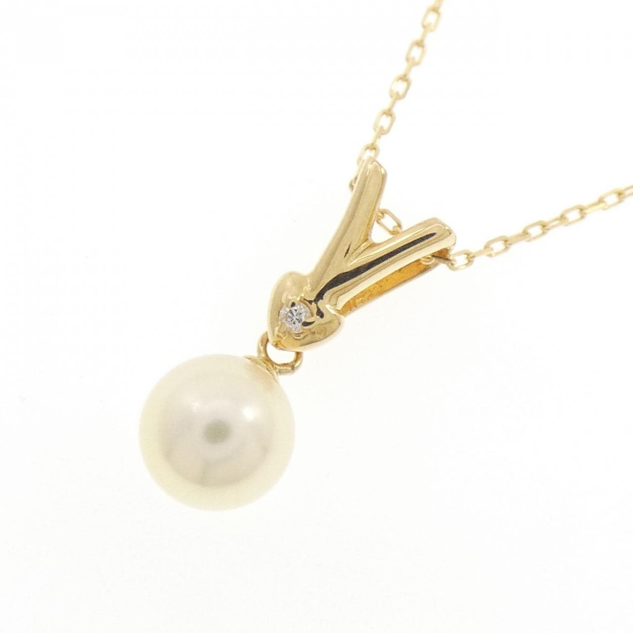 K18YG アコヤパール ネックレス 6.4mm